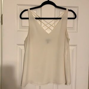 White chiffon tank top